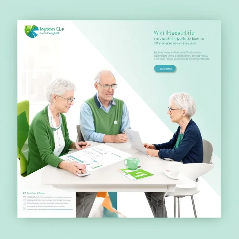 Senior couple reviewing insurance information with advisor